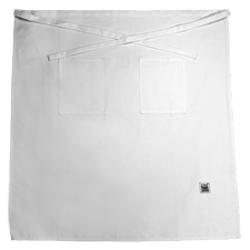White Double Chef Bistro Apron 10 oz Cotton